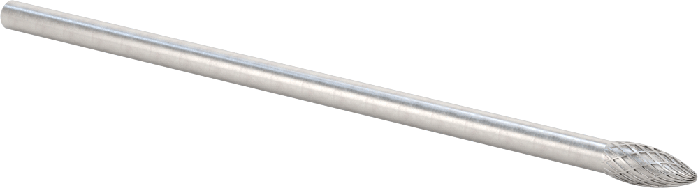 1/8" Çaplı Şaftlı Ekstra Uzun Frez, Alev, Anma Numarası SH-51L3, Çift Kesimli Diş
