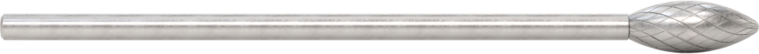 1/4" Çaplı Şaftlı Ekstra Uzun Frez, Alev, Ticaret No. SH-5L6, Çift Kesimli Diş