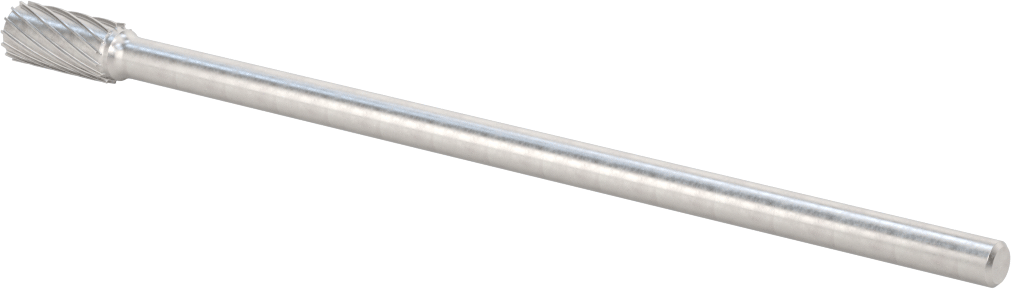 1/4" Çaplı Şaftlı Ekstra Uzun Frez, Düz Silindir, Ticaret No. SA-3L6, Tek Kesimli Diş