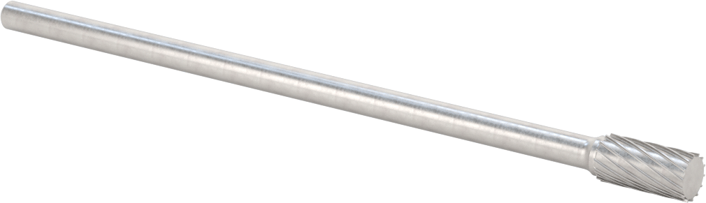 1/4" Çaplı Şaftlı Ekstra Uzun Frez, Düz Silindir, Ticaret No. SA-3L6, Tek Kesimli Diş