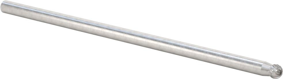 1/4" Çaplı Şaftlı Ekstra Uzun Frez, Bilye, Ticaret No. SD-1L6, Tek Kesimli Diş
