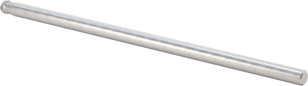 1/4" Çaplı Şaftlı Ekstra Uzun Frez, Bilye, Ticaret No. SD-1L6, Tek Kesimli Diş