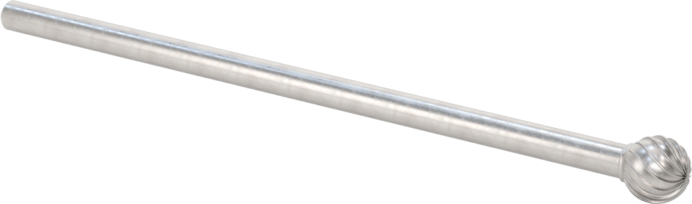 1/4" Çaplı Şaftlı Ekstra Uzun Frez, Bilye, Ticaret No. SD-5L6, Tek Kesimli Diş