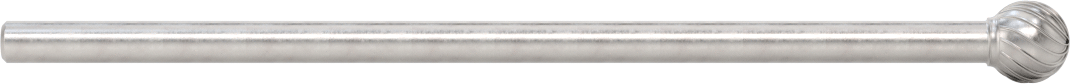 1/4" Çaplı Şaftlı Ekstra Uzun Frez, Bilye, Ticaret No. SD-5L6, Tek Kesimli Diş