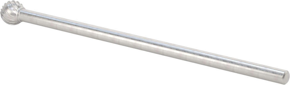 1/4" Çaplı Şaftlı Ekstra Uzun Frez, Bilye, Ticaret No. SD-5L6, Tek Kesimli Diş