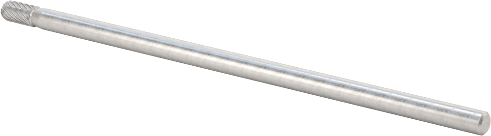 1/4" Çaplı Şaftlı Ekstra Uzun Frez, Yuvarlak Silindir, Ticaret No. SC-1L6, Tek Kesimli Diş