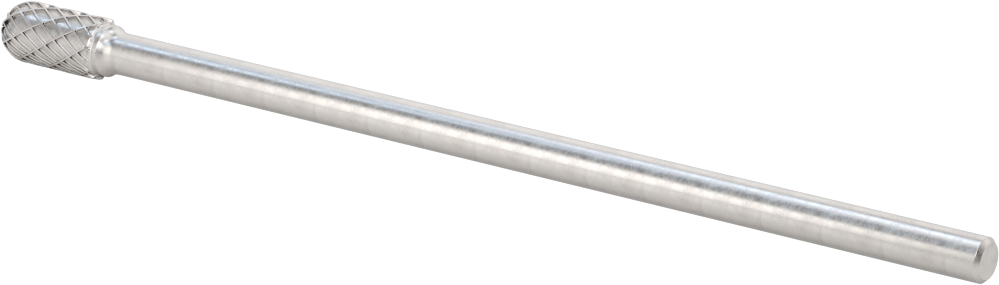 1/4" Çaplı Şaftlı Ekstra Uzun Frez, Yuvarlak Silindir, Ticaret No. SC-3L6, Tek Kesimli Diş
