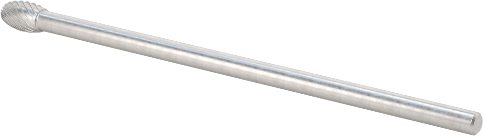 1/4" Çaplı Şaftlı Ekstra Uzun Frez, Oval, Ticaret No. SE-3L6, Tek Kesimli Diş