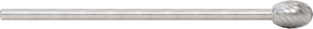1/4" Çaplı Şaftlı Ekstra Uzun Frez, Oval, Ticaret No. SE-5L6, Tek Kesimli Diş