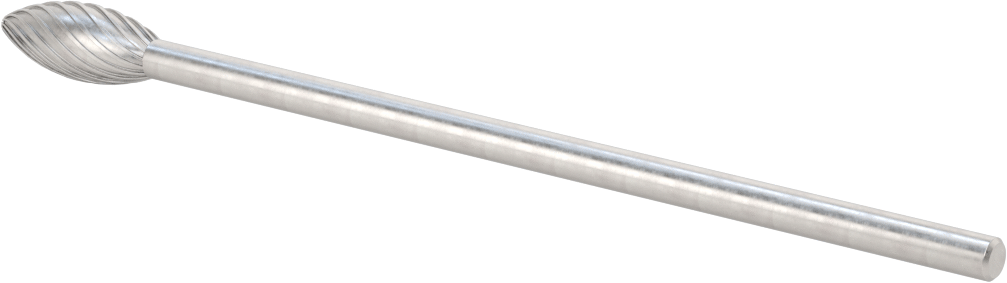 1/4" Çaplı Şaftlı Ekstra Uzun Frez, Alev, Ticaret No. SH-5L6, Tek Kesimli Diş
