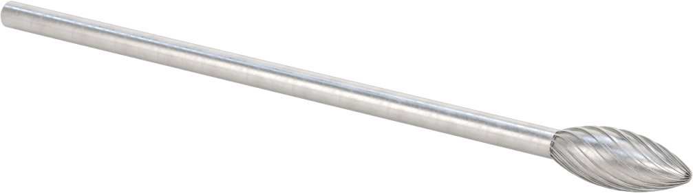 1/4" Çaplı Şaftlı Ekstra Uzun Frez, Alev, Ticaret No. SH-5L6, Tek Kesimli Diş