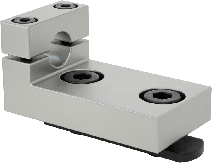T-Yivli Çerçeveleme için Mil Desteği, 1“ Yüksek Tek Ray ve 3/8” Mil Çapı için, 1-15/16" Uzunluk