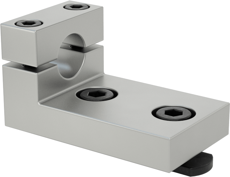 T-Yivli Çerçeveleme için Mil Desteği, 1“ Yüksek Tek Ray ve 1/2” Mil Çapı için, 2-3/16" Uzunluk