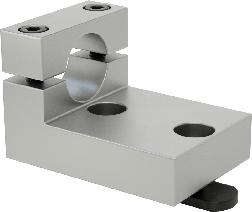 T-Yivli Çerçeveleme için Mil Desteği, 1-1/2“ Yüksek Tek Ray ve 1” Mil Çapı için, 2-15/16" Uzunluk