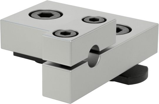 T-Yivli Çerçeveleme için Mil Desteği, Ofset, 1“ Yüksek Tek Ray ve 1/4” Mil Çapı için