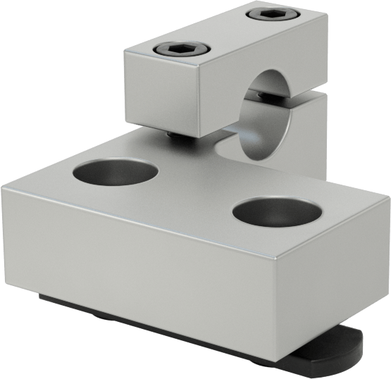 T-Yivli Çerçeveleme için Mil Desteği, Ofset, 1“ Yüksek Tek Ray ve 1/2” Mil Çapı için