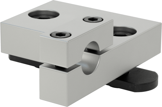 T-Yivli Çerçeveleme için Mil Desteği, Ofset, 1-1/2“ Yüksek Tek Ray ve 1/2” Mil Çapı için