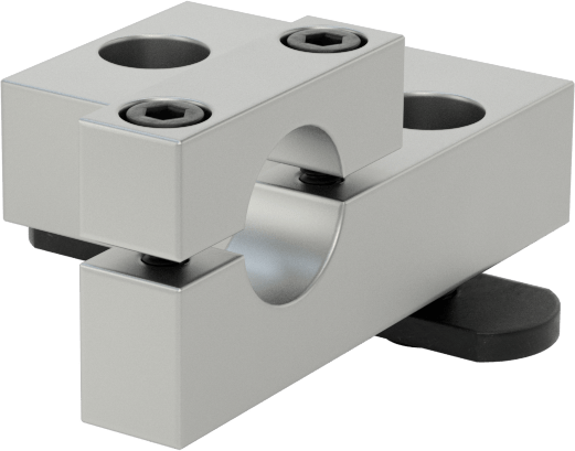 T-Yivli Çerçeveleme için Mil Desteği, Ofset, 1-1/2“ Yüksek Tek Ray ve 3/4” Mil Çapı için