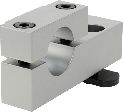 T-Yivli Çerçeveleme için Mil Desteği, Ofset, 1-1/2“ Yüksek Tek Ray ve 1” Mil Çapı için