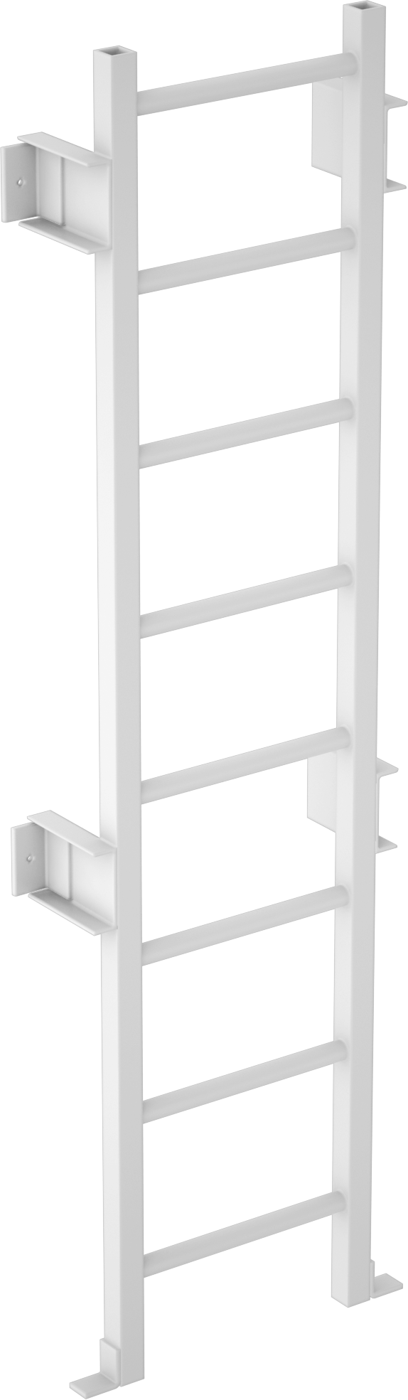 Fiberglas Duvara Monte Merdiven, 7'9" Maksimum Tırmanma Yüksekliği