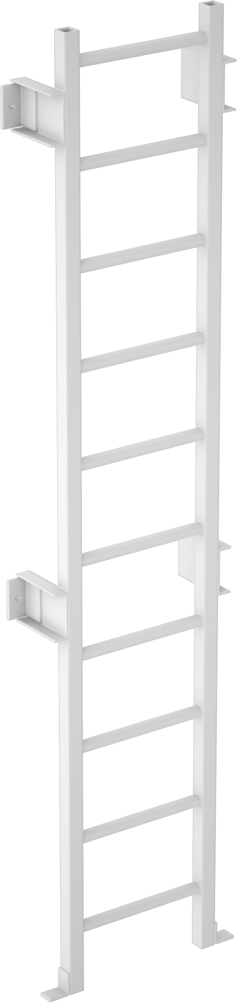 Fiberglas Duvara Monte Merdiven, 9'9" Maksimum Tırmanma Yüksekliği