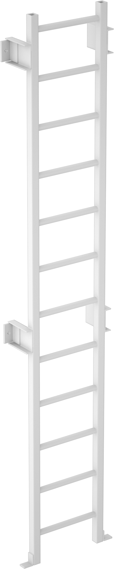 Fiberglas Duvara Monte Merdiven, 11'9" Maksimum Tırmanma Yüksekliği