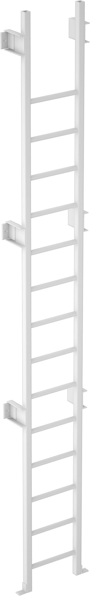 Fiberglas Duvara Monte Merdiven, 15'9" Maksimum Tırmanma Yüksekliği