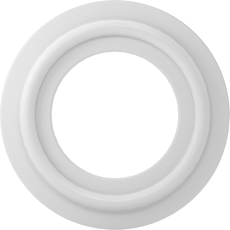 Ultra Kimyasal Dirençli PTFE Plastik Conta, Hızlı Kelepçeli Bağlantı Elemanları için, 20 mm Dış Çaplı Boru için