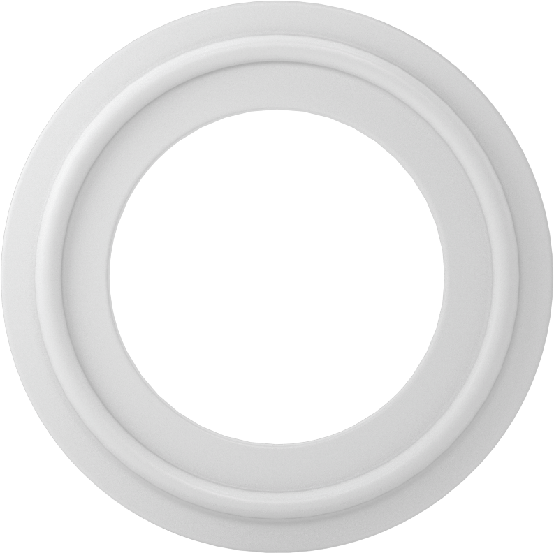 Ultra Kimyasal Dirençli PTFE Plastik Conta, Hızlı Kelepçeli Bağlantı Elemanları için, 32 mm boru dış çapı için