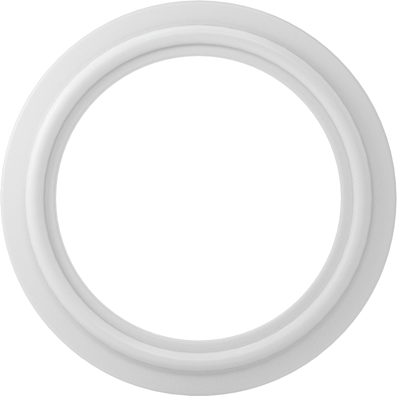 Ultra Kimyasal Dirençli PTFE Plastik Conta, Hızlı Kelepçeli Bağlantı Elemanları için, 38 mm Boru Dış Çapı için