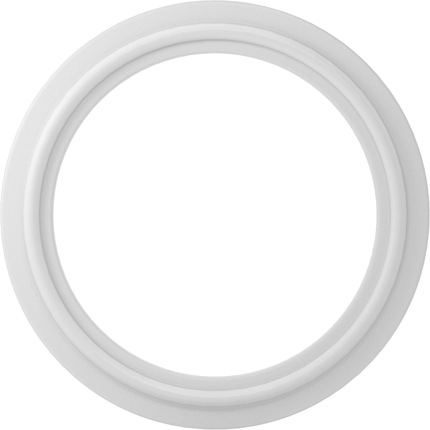Ultra Kimyasal Dirençli PTFE Plastik Conta, Hızlı Kelepçeli Bağlantı Elemanları için, 50 mm Boru Dış Çapı için