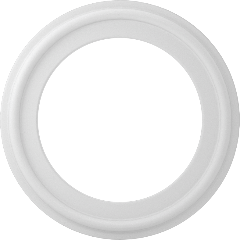 Ultra Kimyasal Dirençli PTFE Plastik Conta, 1-1/2" Boru Dış Çapı için