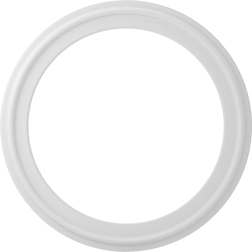Ultra Kimyasal Dirençli PTFE Plastik Conta, 2-1/2" Boru Dış Çapı için