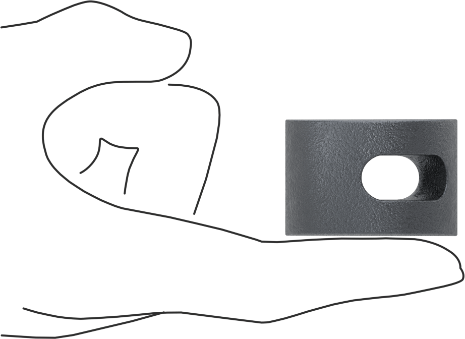 Dökme Demir Çapraz Destekli Pul, 3/8" Mil Çapı