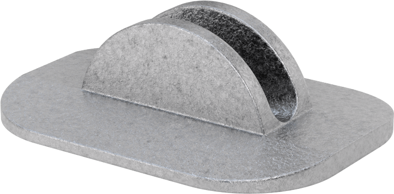 Dökme Demir Çapraz Destekli Pul, Flanşlı, Galvanizli, 1/2“ ve 5/8” Mil Çapı için