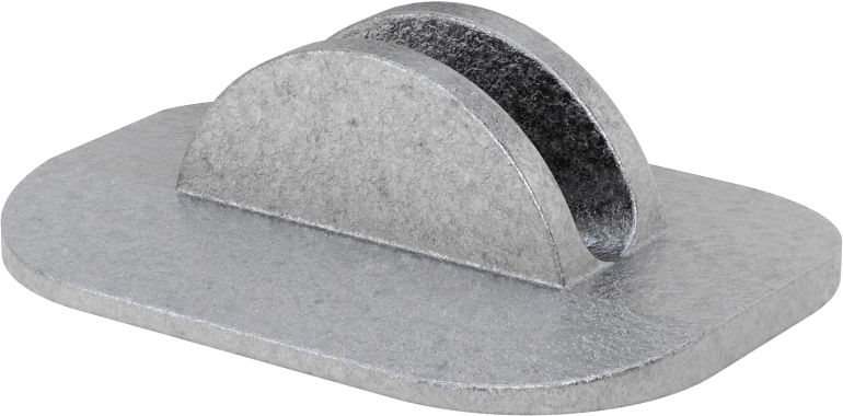 Dökme Demir Çapraz Destekli Pul, Flanşlı, Galvanizli, 1-1/4" Mil Çapı için