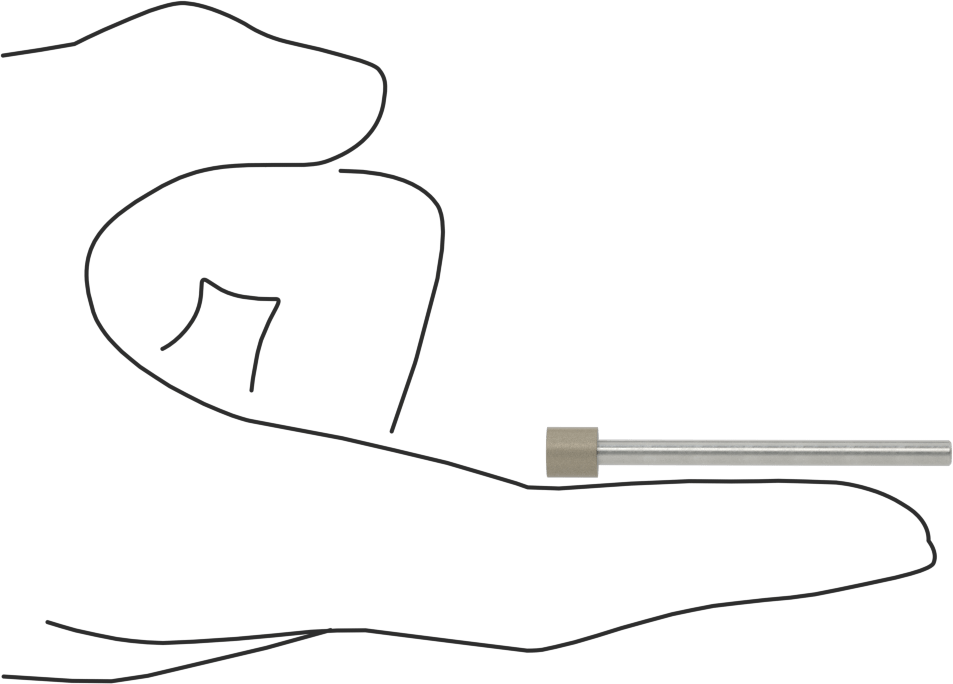 Metaller için Uzun Ömürlü Taşlama Ucu, 1/8" Şaft Çapı, 1/4“ Çap x 1/4” Uzunlukta Başlık