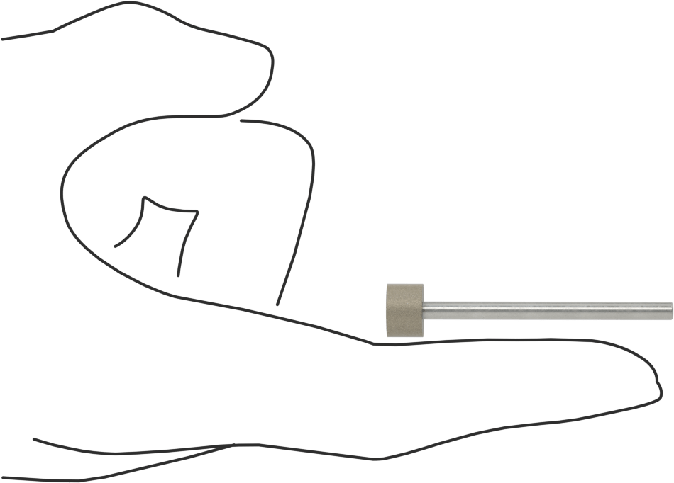 Metaller için Uzun Ömürlü Taşlama Ucu, 1/8" Şaft Çapı, 3/8“ Çap x 1/4” Uzun Başlık