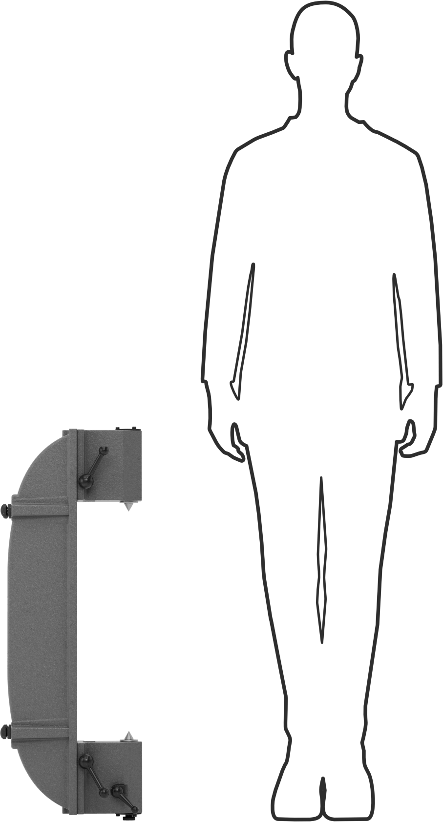 Tezgah Merkezi, 18“ uzunluk x 8” çaplı iş parçası için