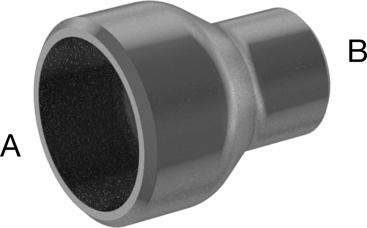 Standart Cidarlı Alın Kaynaklı Çelik Dişsiz Bağlantı Parçası, Düz Redüktör, 1-1/4 x 3/4 Boru Boyutu