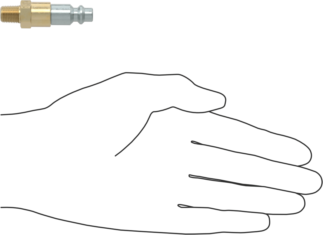 Hava için Endüstriyel Hızlı Bağlantı Kesme Hortum Bağlantısı, Döner Başlıklı Plug, 1/4 Kaplin Boyutu, 1/8 NPT Erkek