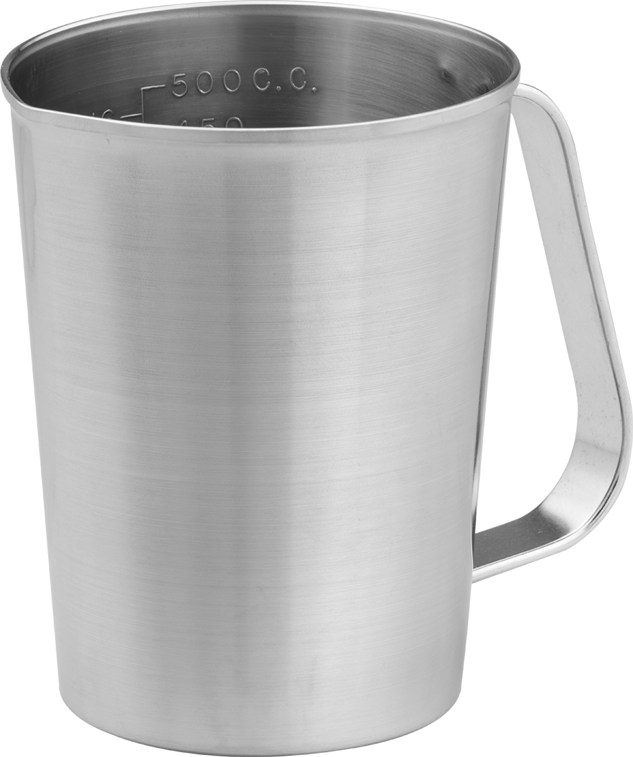 Saplı Dereceli 300 Serisi Paslanmaz Çelik Beher, 16 FL oz/475 ml Kapasite