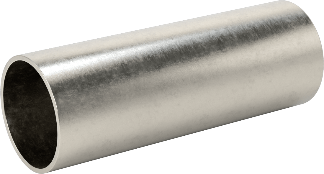 İnce Cidarlı 304/304L Paslanmaz Çelik Dişsiz Boru, 2-1/2 Boru Boyutu, 8" Uzunluk