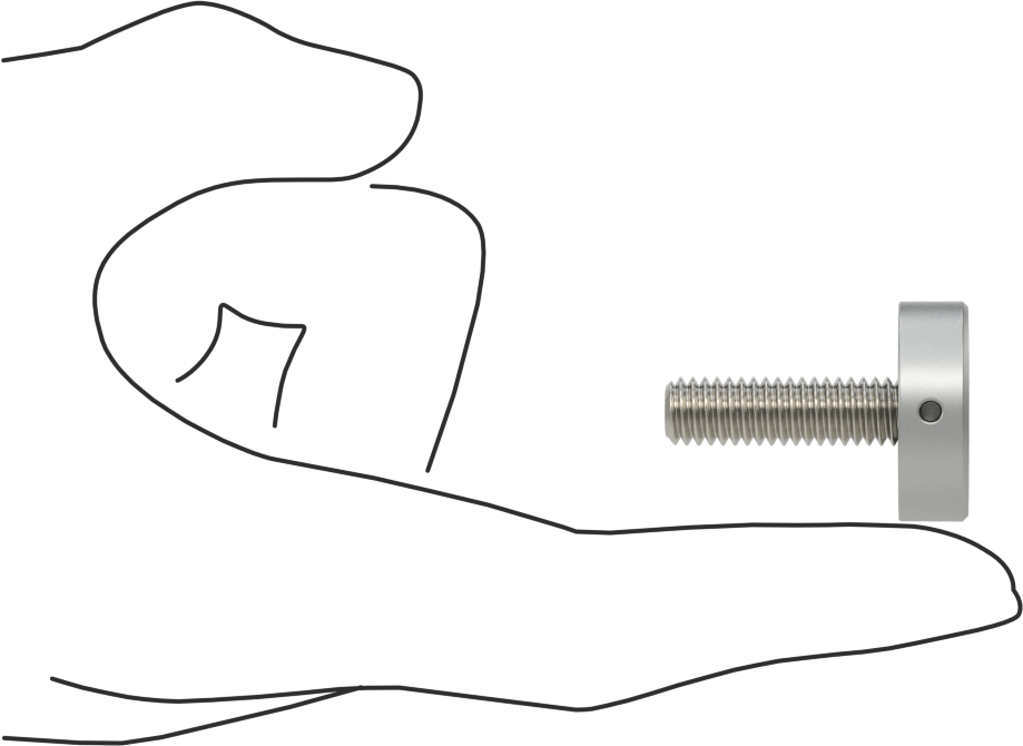 Kurcalamaya Dayanıklı Tam Dişli Ayırıcı Kapak, 5/16“-18 Diş x 1-1/4” Uzunlukta Ayar Vidası, 1" Dış Çaplı Ayırıcı