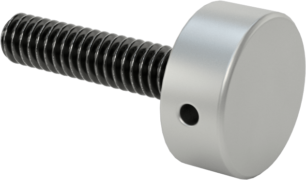 Kurcalamaya Dayanıklı Tam Dişli Ayırıcı Kapak, 1/4“-20 Dişli x 1-5/16” Uzunlukta Ayar Vidası, 3/4" Dış Çaplı Ayırıcı