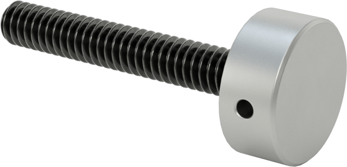 Kurcalamaya Dayanıklı Tam Dişli Ayırıcı Kapak, 1/4“-20 Diş x 1-13/16” Uzunlukta Vida, 3/4" Dış Çaplı Ayırıcı
