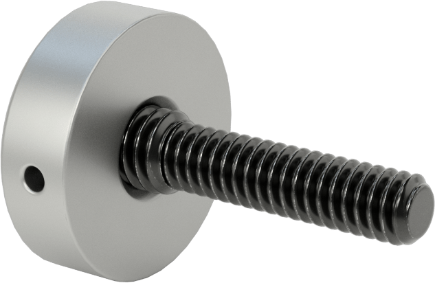 Kurcalamaya Dayanıklı Tam Dişli Ayırıcı Kapak, 1/4“-20 Dişli x 1-5/16” Uzunlukta Ayar Vidası, 1" Dış Çaplı Ayırıcı