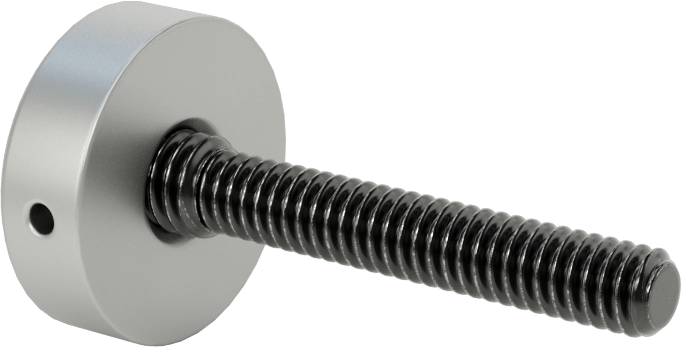 Kurcalamaya Dayanıklı Tam Dişli Ayırıcı Kapak, 1/4“-20 Diş x 1-13/16” Uzunlukta Ayar Vidası, 1" Dış Çaplı Ayırıcı