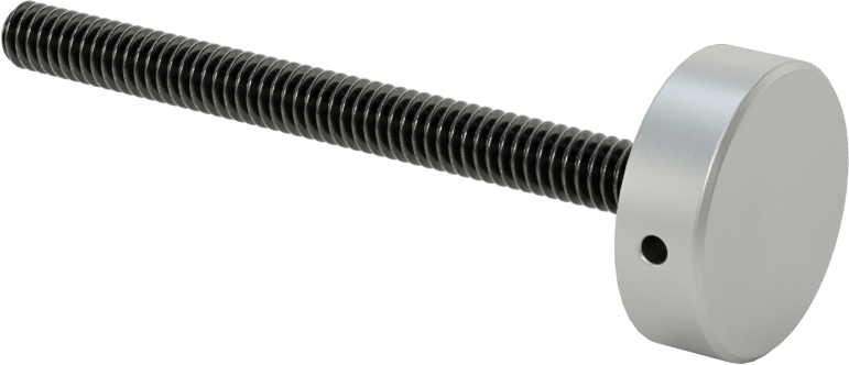 Kurcalamaya Dayanıklı Tam Dişli Ayırıcı Kapak, 1/4“-20 Dişli x 3-1/16” Uzunlukta Ayar Vidası, 1" Dış Çaplı Ayırıcı