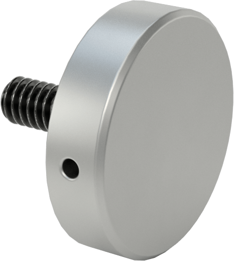 Kurcalamaya Dayanıklı Tam Dişli Ayırıcı Kapak, 1/4“-20 Diş x 7/8” Uzunlukta Ayar Vidası, 1-1/4" Dış Çaplı Ayırıcı